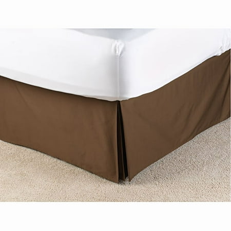 Canopy Solid Bedskirt Brown Queen
