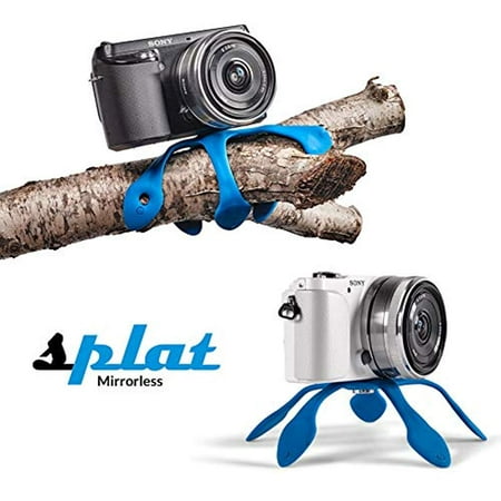 Image of Splat Flexible Aluminum Mini Tripod for CSC Mirrorless and Compact Cameras Blue
