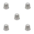thumbnail image 1 of bedienty Knitting Rings Finger for Protection Thimble Adjustable Sewing Loop Specially-designed Crochet Tools for Home Yarn Crafts Silver Alloy Ring 5Set, 1 of 6