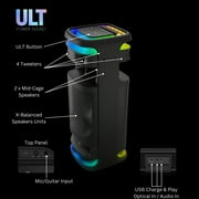 Sony SRSULT1000 ULT TOWER 10 Party Speaker (Black, 2-Pack) Bundle with Pro Audio BMP-4 Wired Unidirectional Dynamic Microphone (Black, 2-Pack) (4 Items)