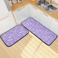 thumbnail image 7 of 2-Piece Kitchen Mat Set Non Slip Washable Floor Mats Decorative Rugs for Kitchen Sink Laundry Lavender Glitter Stars Pattern, 7 of 7