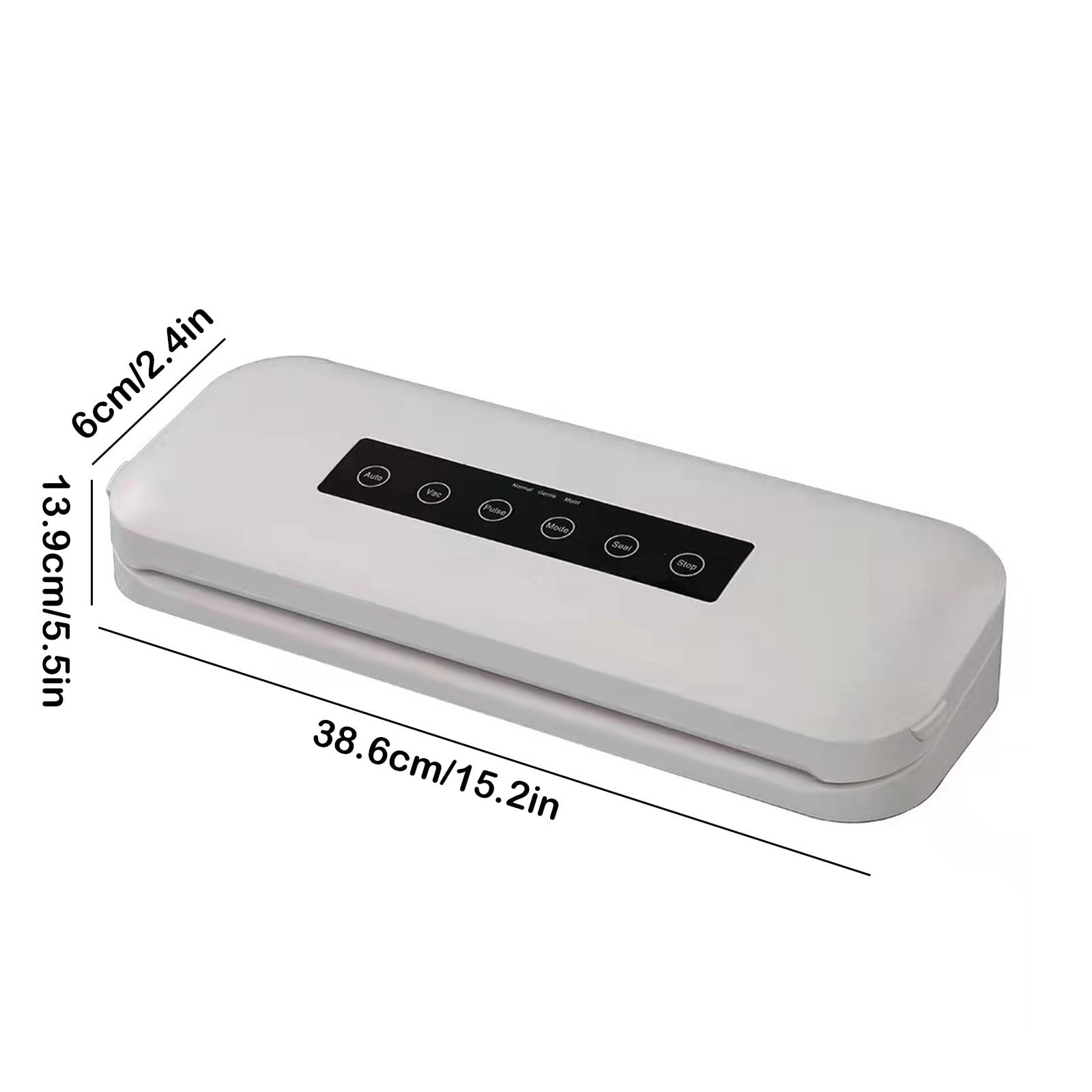 FHBVT Automatic Vacuum Sealer 15.24In 3 Sealing Modes Dry Wet Food Mode LED Indicator 10 Sealing Pockets External Suction Pipe for Home Kitchen Food Preservation Storage Tool Decor