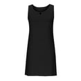 thumbnail image 5 of SMihono Summer Dresses for Women 2025 Sleeveless Vacation Dress Loose Fit Flowy Dress Casual Beach Dresses Crewneck Sundress Black L, 5 of 8