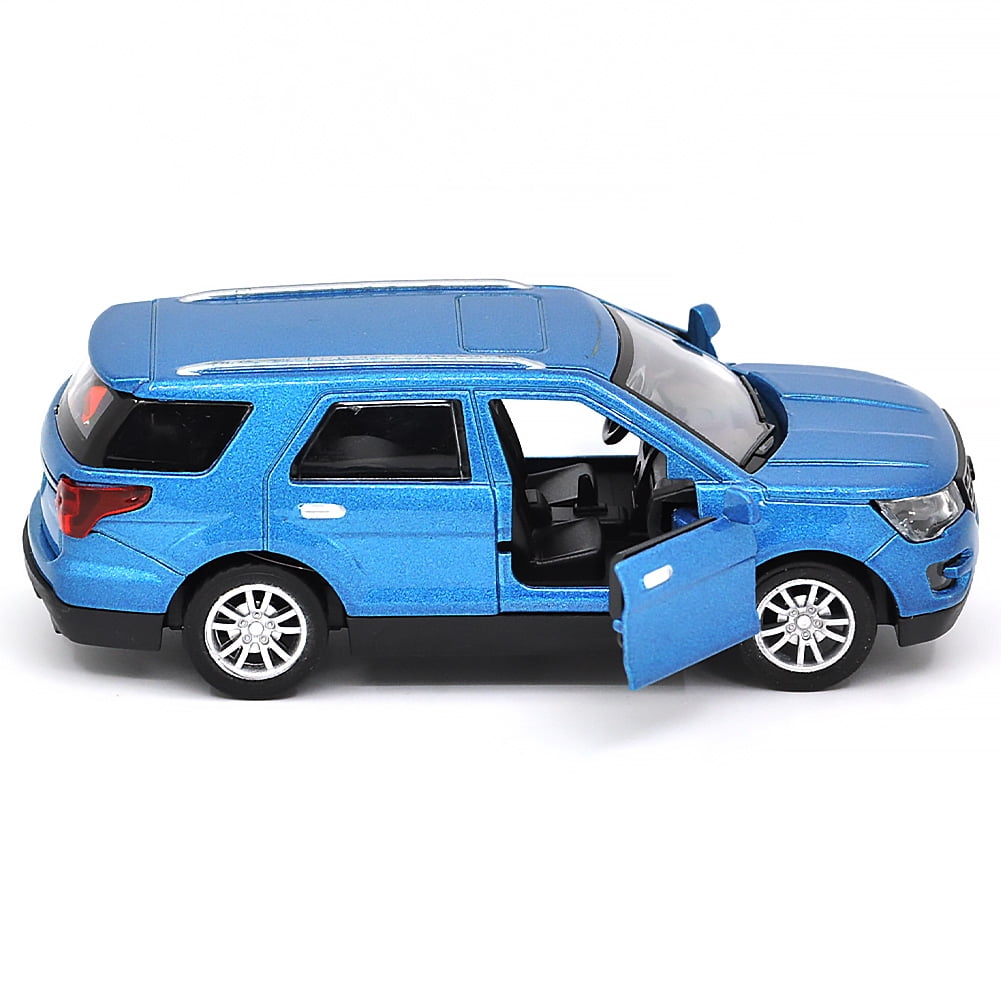 1: 36 is suitable for Ford Explorer alloy die-casting metal car models, with sound, light, and rebound functions, children's toy car collections, boys' birthday gifts