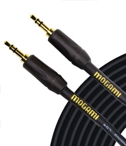 Mogami Gold 3.5-3.5-10 Stereo Audio Patch Cable, 3.5mm TRS Male Plugs, Gold Contacts, Straight Connectors, 10 Foot