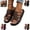 Coffee, variant on Orthopedic Sandals for Women Summer Beach Wide Toe Ring Flip Flops Comfortable Slip on Slippers Casual Walking Flat Shoes (Black)