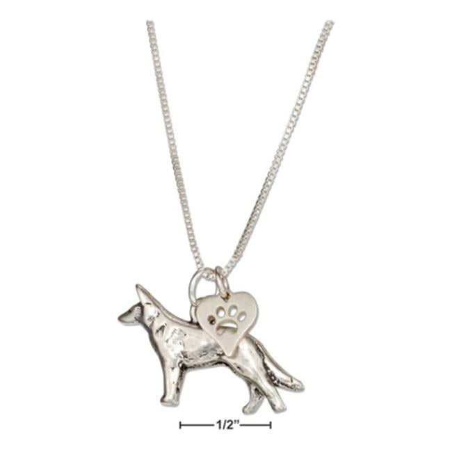 sterling silver german shepherd necklace