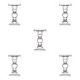 thumbnail image 3 of maskred Stylish Glass Candlestick Transparent Candle Holder for Table Centerpiece Height 14 cm 5Set, 3 of 6