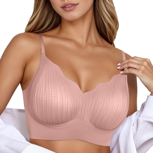 Brasier Mujer Sujetador sin Costuras y sin Aros para Mujer, sin Derrames Laterales, Push up, Suave, Cómodo, sin Relleno, Bralette de Talla Grande, Transpirable, Ropa Interior de Soporte Extra Grande
