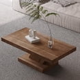 thumbnail image 4 of GZXS 47" Rectangular Coffee Table, Modern Wood Accent Center Table for Living Room, Home Office, Easy Assembly, Walnut, 4 of 8