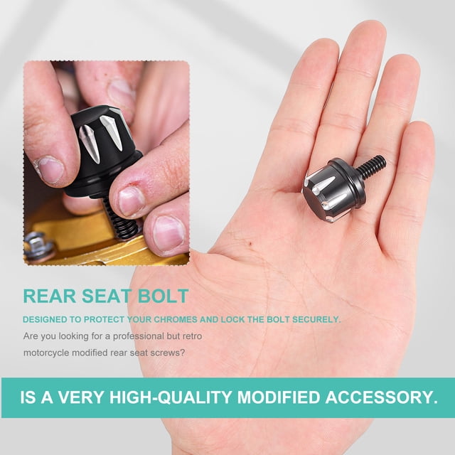 Houderco Rear Seat Modified Bolt Para Motocicleta Resistente De Hierro Y Plástico Color Negro