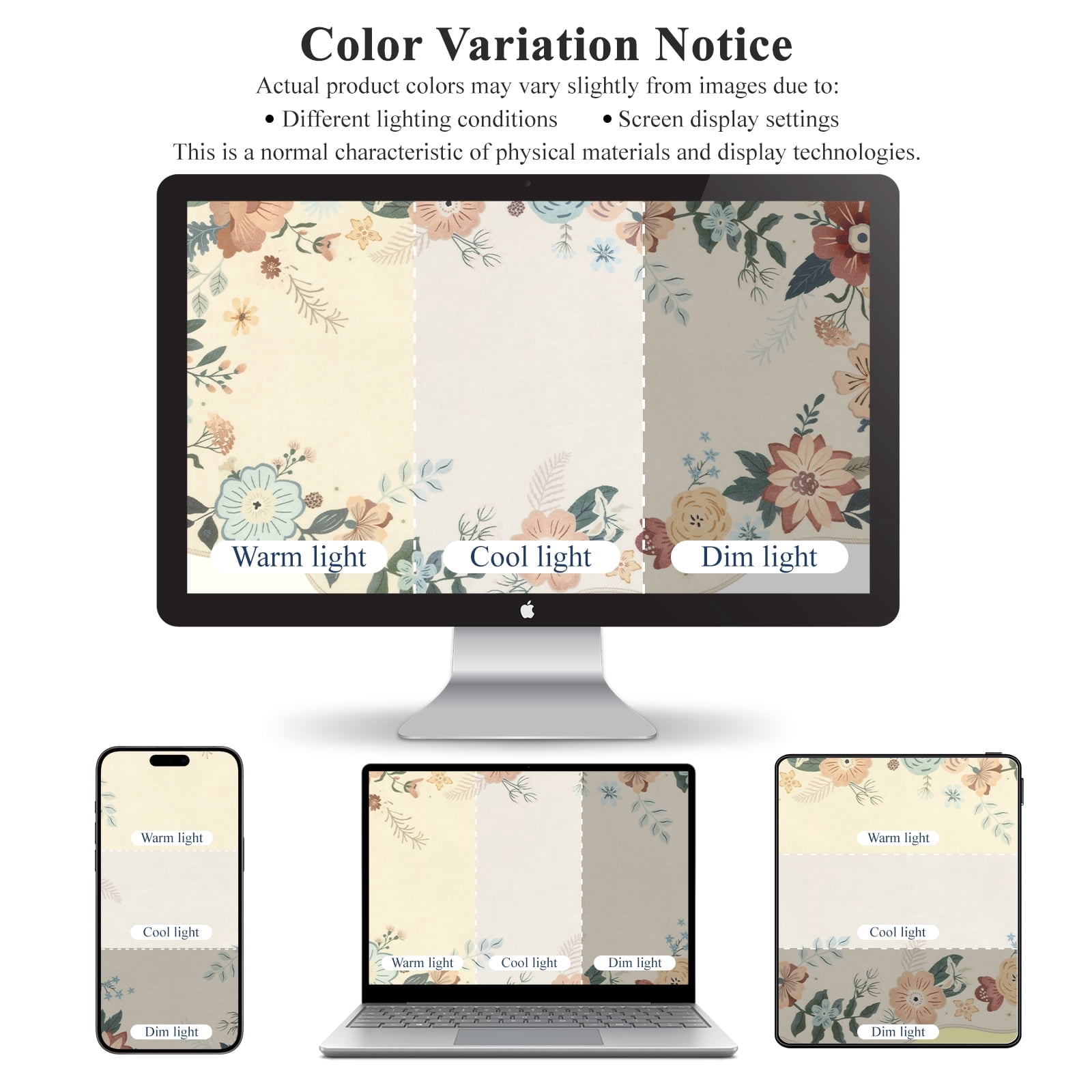 MeyJey 5'x7' Floral Area Rugs for Living Room,Soft Rug Non-Slip Machine Washable Rugs, Low-Pile Throw Carpet for Living Room Bedroom Dining Kitchen,Beige