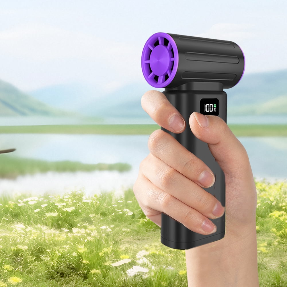 HUISZJ Jet Dry Mini Blower, Mini Fan Electric Air Duster, Multifunctional Wireless Dust Blower for Home Car (Black)