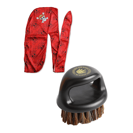 2pcs Set Anime Durag and Knuckle Boar Bristle Hair Brush - RSkull