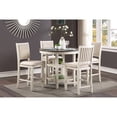thumbnail image 5 of Counter Height, Textured Beige Seats | Dining Room Decoration, 2 - Chair Wood Set, 5 of 5