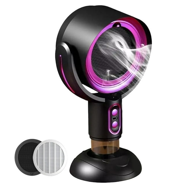 Usb Portable Kitchen Range Hood for Apartment Desktop Fan 2 Speeds 3000Mah Purple
