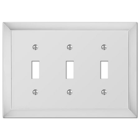 - Amerelle 61TTTCH Studio Style 3 Toggle Wallplate, Chrome