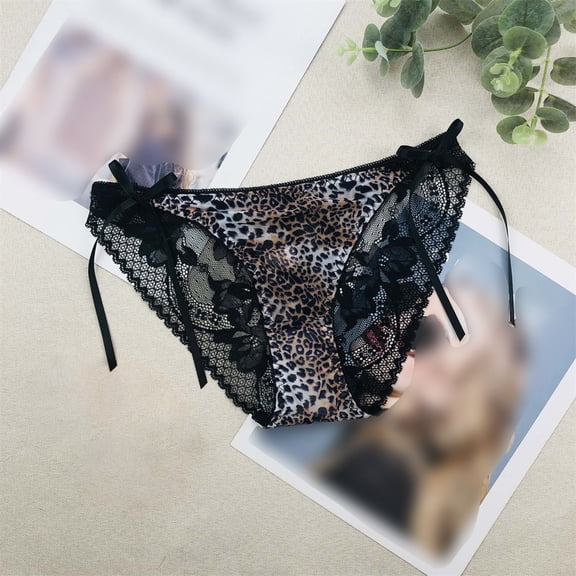 Liuchenyi No Show Underwear for Women Under $5 Underwear for Women Mesh Bow Design Breathable Hollow Out Low Waist Panties