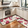 thumbnail image 3 of Kitchen Rugs Sets Of 2,Pioneer Flower Floral Print Pattern Anti Fatigue Kitchen Mat Rugs Non Slip Washable,Decorative Kitchen Floor Mats for Kitchen,Sink,Laundry,17"x47"+17"x47", 3 of 5