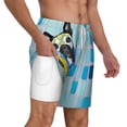 thumbnail image 2 of Kdxio French Bulldog Dog In A Bathtub Print Men'S Swim Trunks With Compression Liner 7 Inch Inseam Quick Dry Swim Shorts, 2 of 7