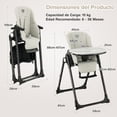 thumbnail image 3 of Trona para niños Costway 4 en 1 Plegable 6 Alturas Ajustables gris, 3 of 10