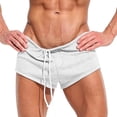 thumbnail image 2 of Mens Running Gym Shorts 3 Inch Breathable Lightweight Athletic Sport Shorts Training Workout Shorts Casual Short Pants Sweat Shorts with Drawstring White 2XL, 2 of 4