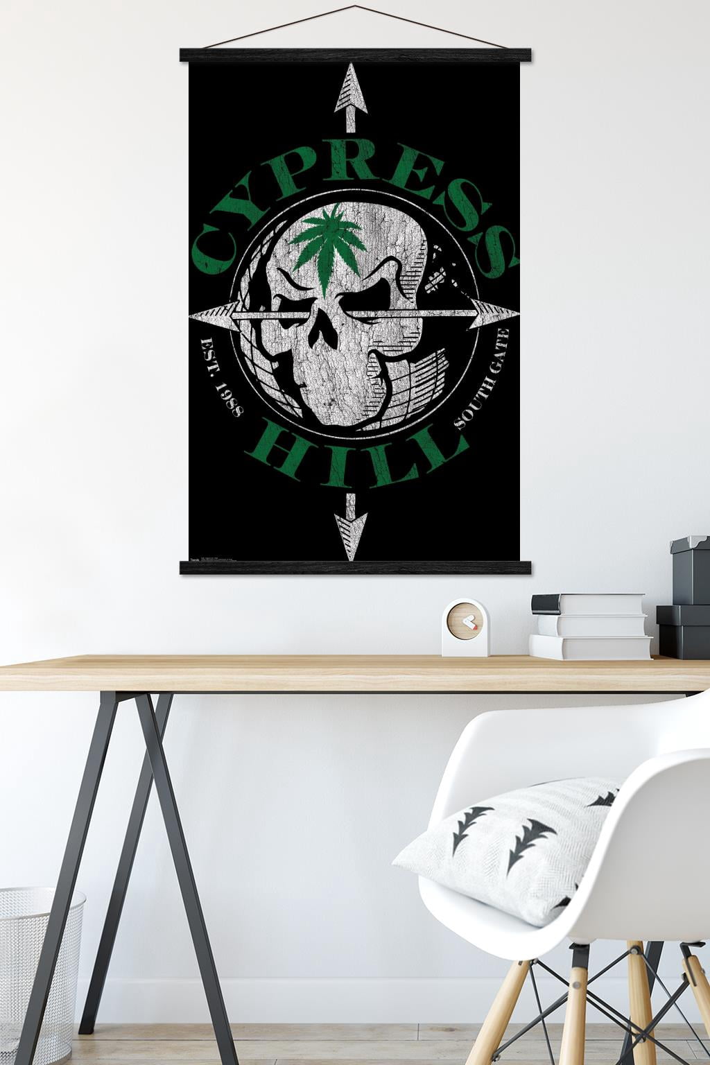 Cypress Hill - Skull Wall Poster with Wooden Magnetic Frame, 22.375" x 34"
