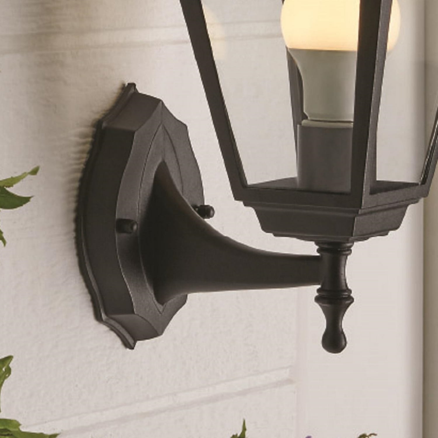 Mainstays Outdoor Coach Light Wall Sconce, Matte Black