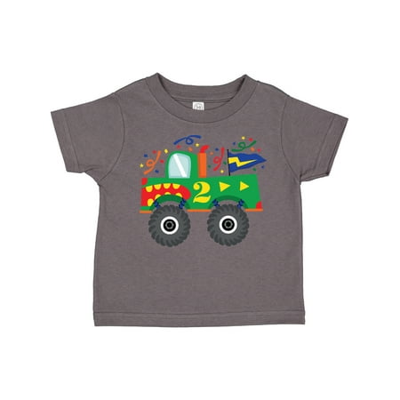 

Inktastic 2nd Birthday Monster Truck Gift Toddler Boy Girl T-Shirt