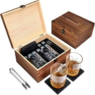 Viski Admiral Crystal Whiskey Tumblers - Classic Lowball Cocktail Glasses  for Bourbon, Rocks Liquor Cup - Walmart.com