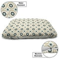 thumbnail image 3 of Retro Pet Bed, Circles and Dots Spots in Different Sizes Symmetrical Pop Art Inspired, Chew Resistant Pad for Dogs and Cats Cushion with Removable Cover, 24" x 39", Sky Blue Black Amber, by Ambesonne, 3 of 4