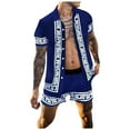 thumbnail image 5 of JLFKNG Fashion Men's 2Pcs Outfits Summer Short Sleeve T Shirts And Shorts Breathable Casual Floral Printed Hawaiian Style Lounge Summer Sets, 5 of 5