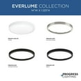 thumbnail image 2 of Progress Lighting, Everlume, 1-Light, Flush Mount, Brushed Nickel, Edgelit Round Trim Ring, 2 of 5