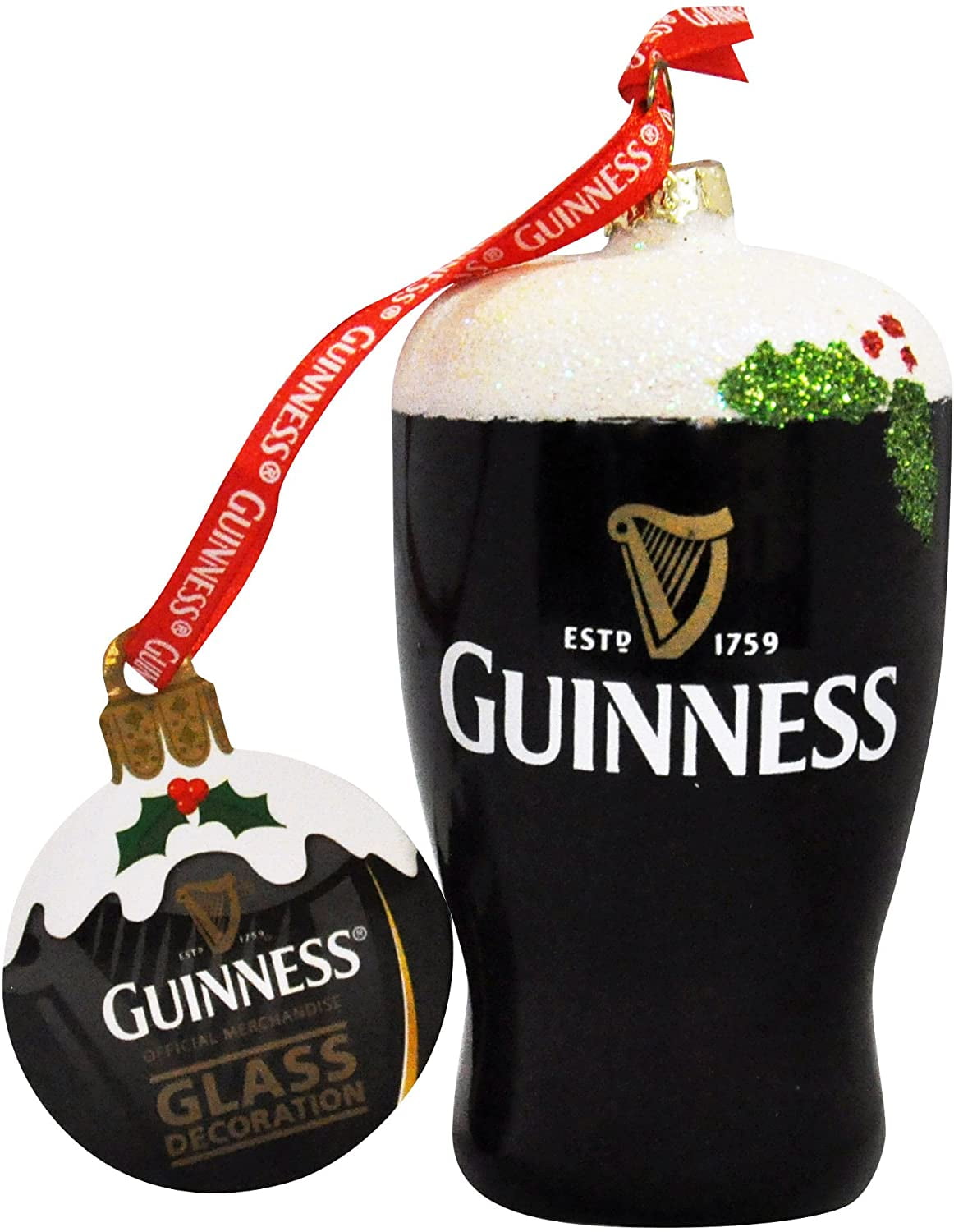 Guinness Hanging Decor Christmas Decoration Pint 7.9 x 3.7 x 1/" Great Souvenir
