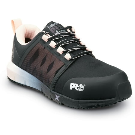 

Timberland PRO Radius Women s Black/Rose Pop Comp Toe EH MaxTRAX Slip-Resistant Work Shoe (7.0 M)