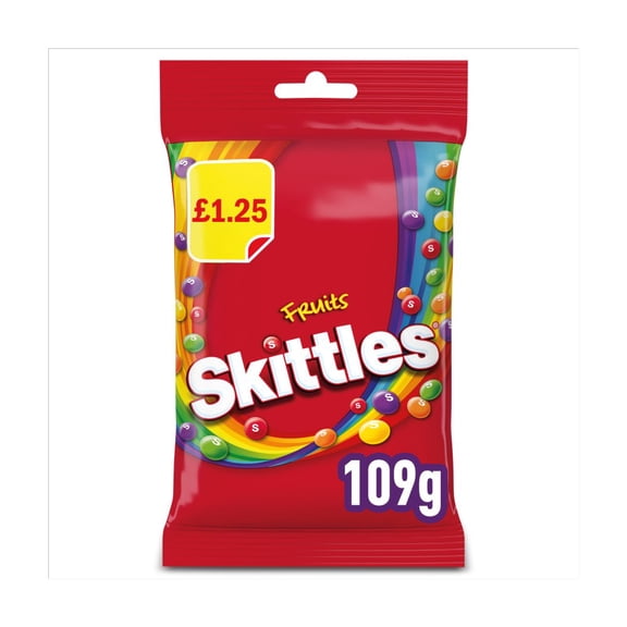 Skittles Vegan Chewy Sweets Fruit Flavoured Treat Bag 109g (pack of 14)