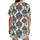 thumbnail image 4 of Camiseta Suelta de Cuello en V Impresa de Manga Corta de las Mujeres, Ligero 95% Poliéster 5% Spandex Casual Top para el Hogar Y el Uso Diario, Camiseta Cómoda, 4 of 5