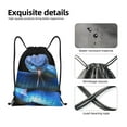 thumbnail image 4 of Saiise Blue Viper Snake 2 Pattern Sports Drawstring Backpack - String Swim Gym Bag with Wet Proof Pocket for Women&Men-Medium, 4 of 6