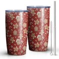 thumbnail image 2 of 20oz Tumblers Red Christmas Gingerbread and Mitten Pattern Stainless Steel Vacuum Insulated Double Wall Travel Tumbler Cups Mug with Lid and Straw,Cleaning Brush for Cold & Hot Drinks, 2 of 7
