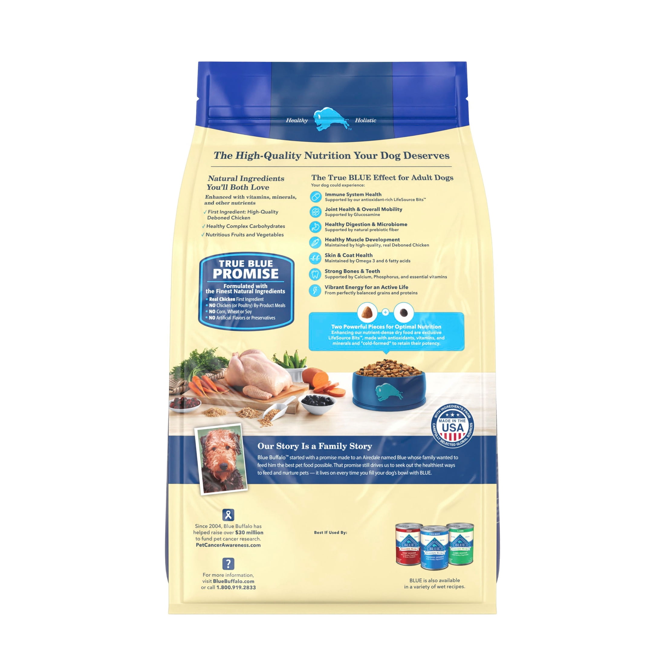 (3 pack) Blue Buffalo Life Protection Formula Adult Dry Dog Food Chicken & Brown Rice 5lb Bag