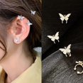thumbnail image 2 of Set De aretes Simples De mariposa con clip De Borla, 2 of 4