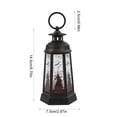 thumbnail image 3 of Halloween Vintage Silhouette Lantern 5.70IN Silhouette LED Lantern with Hanging Ring Spooky Lamp Halloween Decorations for Dining Table Fireplace Mantel Window Tree Branch Indoor Home Decorations, 3 of 6