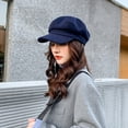 thumbnail image 4 of Cheers.US Beret Newsboy Hat Adjustable Women Cap Cabbie Beret Octagonal Cap Soft Woolen Beret for Women, 4 of 6