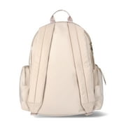 Madden NYC 18.5 Womens Dome Backpack with Front Pocket and Removable Pouch, Khaki