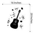 thumbnail image 4 of Music Wall Decal Guitar with Dancing Music Notes Bedroom Wall Decal for Boys Instrument Cute Themed Room Décor - Size: 16 In x 20 In, 4 of 5