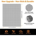 thumbnail image 2 of 5 Pcs Grill Mesh Mat Reusable BBQ Grill Mats Black Outdoor Barbecue Baking Accessories Works on Gas Charcoal Electric Grill for Grilling Meat, Steak, Fish, Vegetables, Non-Stick,16"x12",Black, 2 of 7