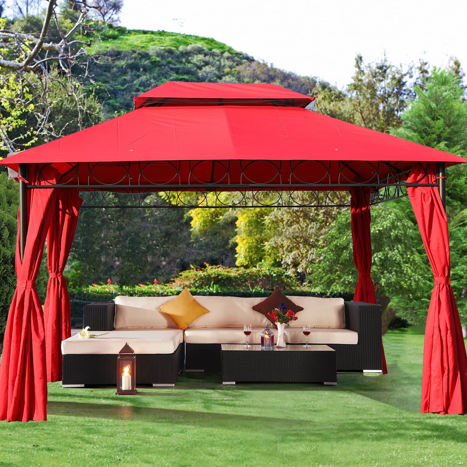 PayLessHere 157.0’ Outdoor Gazebo Canopy Tent, UV Protection