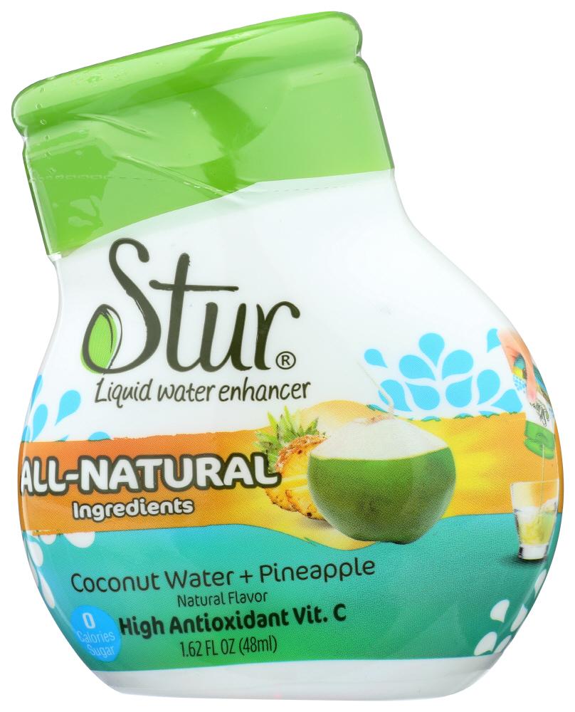 Stur Coconut Water + Pineapple Liquid Water Enhancer, 1.1 Oz (Pack of 6