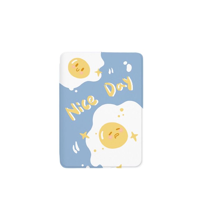 Kearding Funda protectora a prueba de golpes contenedor generación silicona suave patrón ilustración reemplazo para Electrónica huevos felices