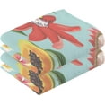 thumbnail image 2 of GZHJMY 2 Piece Tropical Fruits and Flowers Hand Towels for Bath Decorative, Pure Cotton Guest Towels Fingertip Towels for Bathroom Spa Gym,16 x 28 inch, 2 of 7